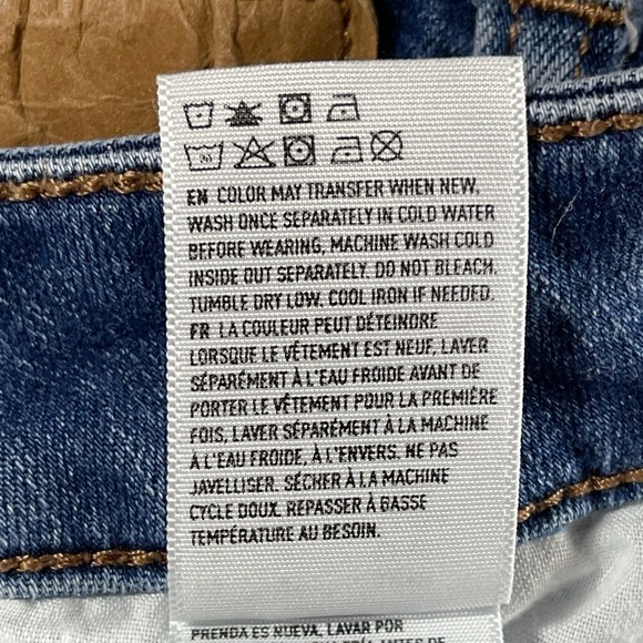 American Eagle Next Level Stretch Hi Rise Distressed Blue Denim Jegging 6 - Picture 10 of 12